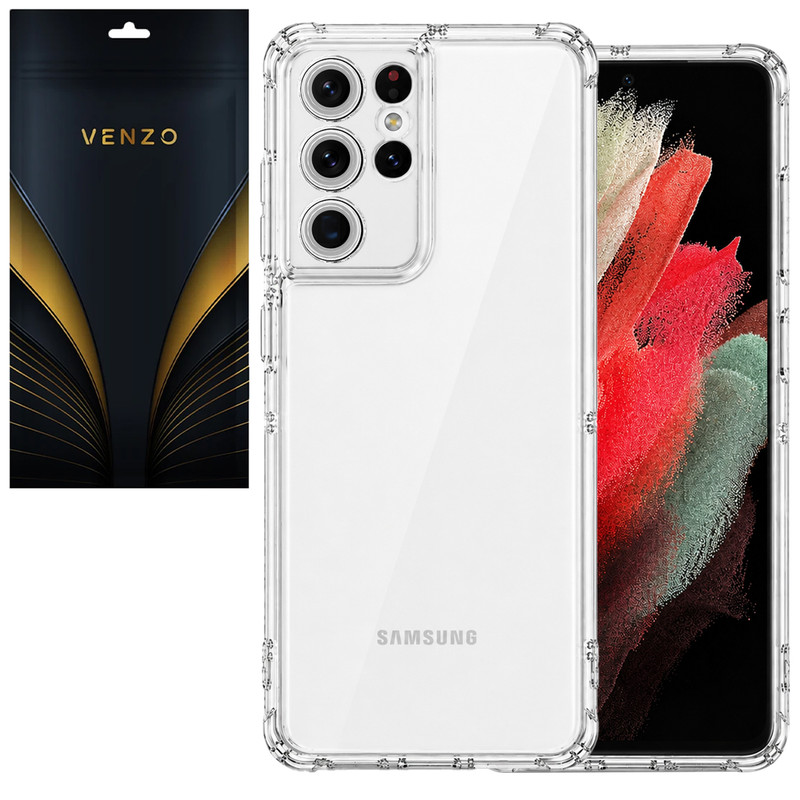 کاور ونزو مدل Crystal مناسب برای گوشی موبایل سامسونگ Galaxy S21 Ultra