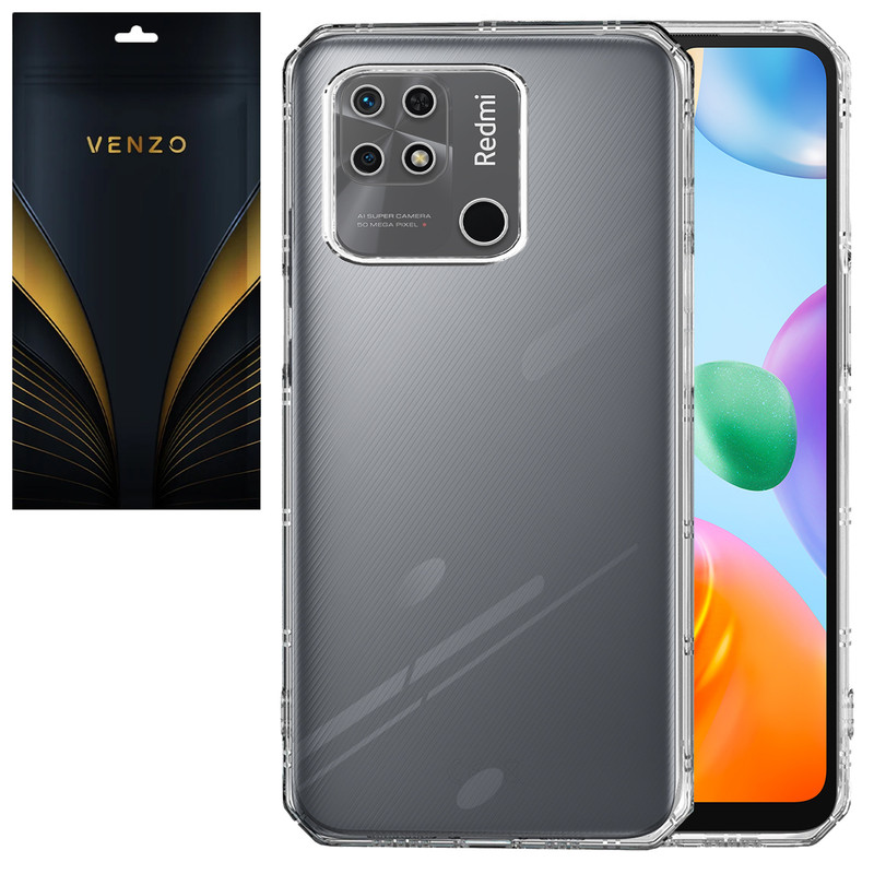 کاور ونزو مدل Crystal مناسب برای گوشی موبایل شیائومی Redmi 10C / Poco C40