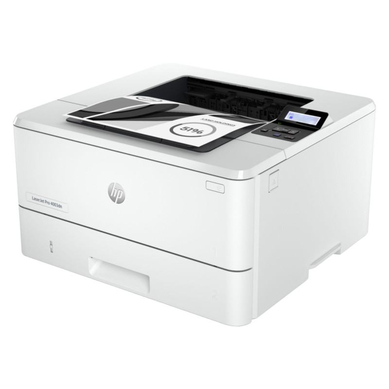 پرینتر اچ‌پی تک رنگ تک کاره با چاپ لیزری مدل LaserJet Pro 4003dn، سایز چاپ A4، قابلیت چاپ دو روی خودکار، دارای صفحه نمایش LCD